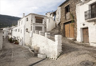 Houses in the village of Capileira, High Alpujarras, Sierra Nevada, Granada province, Spain, Europe