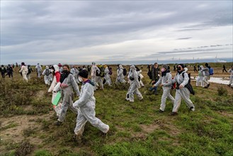 Protest action against the demolition of the village of Lützerath in the Rhenish lignite mining