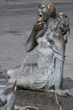 Figure at the Sternbrunnen, 1987 created by the artist Lothar Forster, Sternplatz, Würzburg, Lower