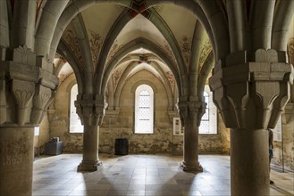 Interior view, Chapter House, Cistercian Monastery Bebenhausen, Tübingen, Baden-Württemberg,