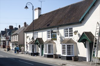 Historic buildings and Royal Oak pub Pewsey, Wiltshire, England, United Kingdom, Europe