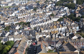 High density housing in Fortuneswell, isle of Portland, Dorset, England, United Kingdom, Europe