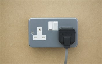 Wall mounted two plug socket, UK