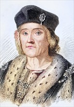 Henry VII, 1485, 1509, King of England, Illustration from Old England's Worthies, published around