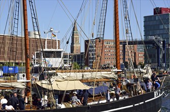 Europe, Germany, Schleswig-Holstein, Kiel, state capital, Baltic Sea, harbour, Hörn, sailing lugger