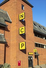 NCP sign, National Car Parks, Foundation Street, Ipswich, Suffolk, England, UK