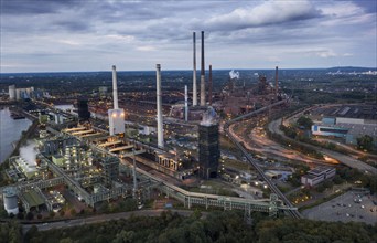 Thyssen Krupp steelworks Duisburg Hamborn, coking plant in the foreground, 27/09/2020