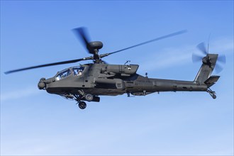 A Boeing Apache Guardian helicopter of the United States US Army with the registration number