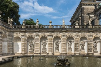 Nymph Fountain in the Zwinger, park, park complex, architecture, attraction, famous, historical,