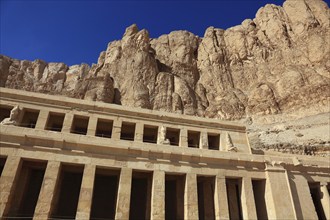 Part of the temple complex, mortuary temple of the first female pharaoh Hatshepsut, Hatshepsut