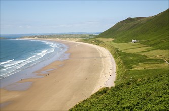 Rhossili beach, Gower peninsula, near Swansea, South Wales, UK