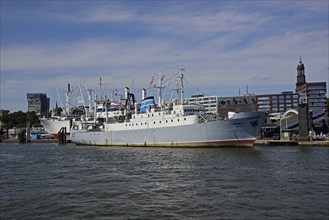 Europe, Germany, Hamburg, Elbe, the Stubnitz is a former reefer ship of the GDR deep-sea fishing