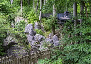 The Felsenmeer in Hemer, Sauerland, geotope, with rugged rock formations, nature reserve, North