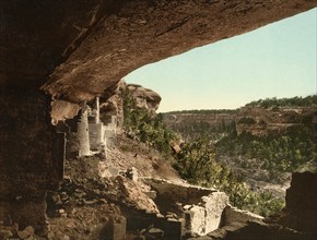 Cliff Palace, Mesa Verde, from the ruins, Colorado, United States of America, USA, digitally