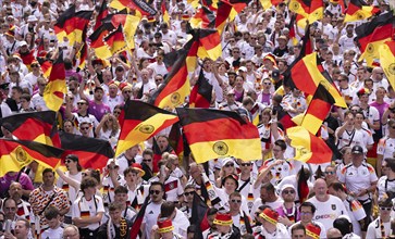 Fan march, German football fans march to the quarter-final Spain versus Germany, UEFA EURO 2024,