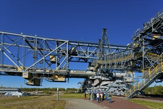 The F60 overburden conveyor bridge visitor mine is located on Bergheider See near the village of