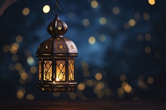 Ramadan lantern background, evoking the rich traditions and serene moments of the holy month, AI