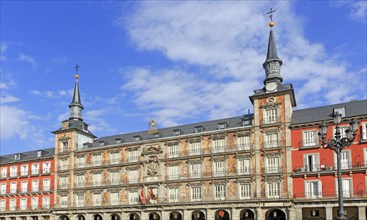 Plaza Mayor, Madrid, Spain designed 1619 Juan Gomez de Mora central square tourist attraction in