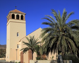 Church at Rodalquilar, Cabo de Gata natural park, Almeria, Spain, Europe