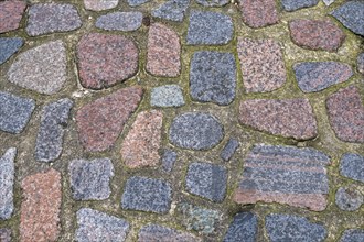 Old stone pavement, texture, background, Münsterland, North Rhine-Westphalia, Germany, Europe