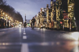 Road blockades in the centre of Berlin, taken as part of the farmers' protests in Berlin, 15.01