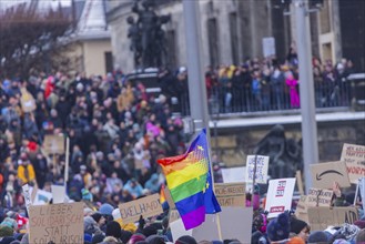 Several thousand people protested on Sunday in Dresden and elsewhere, against the AfD and in favour