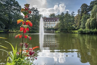 The historic Raffelbergpark in the Speldorf district, part of the former Raffelberg brine baths,