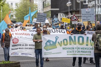 Demonstration against property companies such as Vonovia and others, against rent increases, for