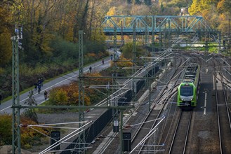 Radschnellweg Ruhr, RS1, along the railway line between Essen and Mülheim, shared cycle path,