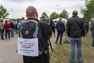 Demonstration against the restrictions in the Corona crisis, anti-vaccination, protest against