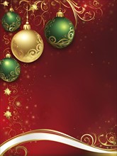 Abstract wallpaper illustration of Christmas symbols for gift cards, swirling shapes and lines, in