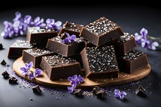 Dark chocolate to set the mood, AI generated, AI generated