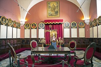 Palace of the Archbishop or Palacio Arzobispal, interior view, Lima, Peru, South America