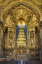 The altar inside Igreja dos Carmelitas Church, Porto, Portugal, Europe