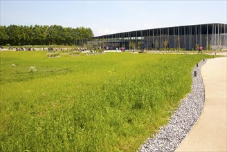 The new visitor centre at Stonehenge, Amesbury, England, UK, completed and opened in December 2013,