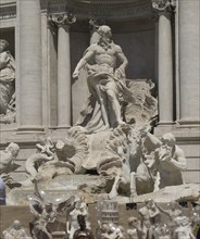 Palazzo Poli, also Palazzo Conti, Trevi Fountain, Fontana di Trevi, Rome, Italy, Europe