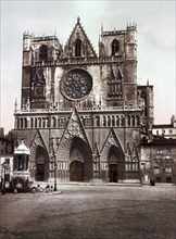 Lyon. Eglise St Jean, France, c. 1890, Historic, digitally restored reproduction from a 19th