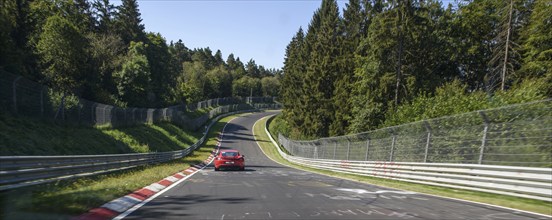 View from the perspective of racing driver Panorama Panoramic photo of track section Pflanzgarten