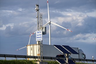 Test track of RWTH Aachen University, for autonomous driving, on the A44 motorway, 11 sensors on a