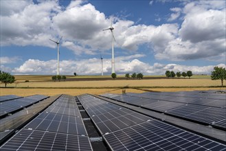 Wind farm near Lichtenau, Ostwestfalen-Lippe, a 100 kW solar power system was installed on the