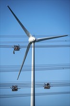 Construction of a new line route, 380 KV extra-high voltage line between Osterath and Gohr, near