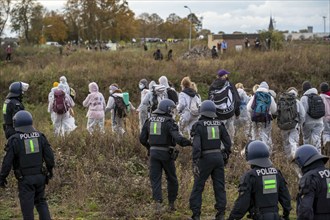 Protest action against the demolition of the village of Lützerath in the Rhenish lignite mining