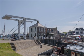 Stavoren bascule bridge, province of Friesland, Netherlands