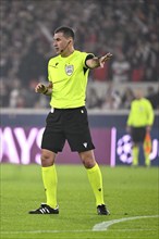 Referee Referee Rade Obrenovic (SVN) Gesture Gesture Champions League, MHPArena, MHP Arena