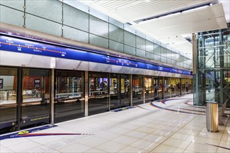 Dubai Metro public transport underground station Al Rigga in Dubai, United Arab Emirates, Asia