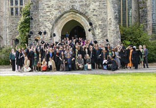 Graduation event, Schumacher College, Dartington Hall estate, Totnes, Devon, England, UK May 2024