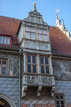 Detail of the facade of the Old Town Hall in Celle, Lower Saxony, Germany, Europe