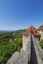 Hohentübingen Palace, view over Tübingen, Neckar, river, Museum of the University of Tübingen MUT,