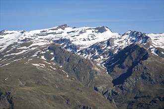 Landscape of Sierra Nevada Mountains in the High Alpujarras, near Capileira, Granada Province,