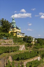 Weingut am Goldenen Wagen. The Spitzhaus is a former summer residence in the Saxon town of Radebeul